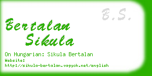 bertalan sikula business card